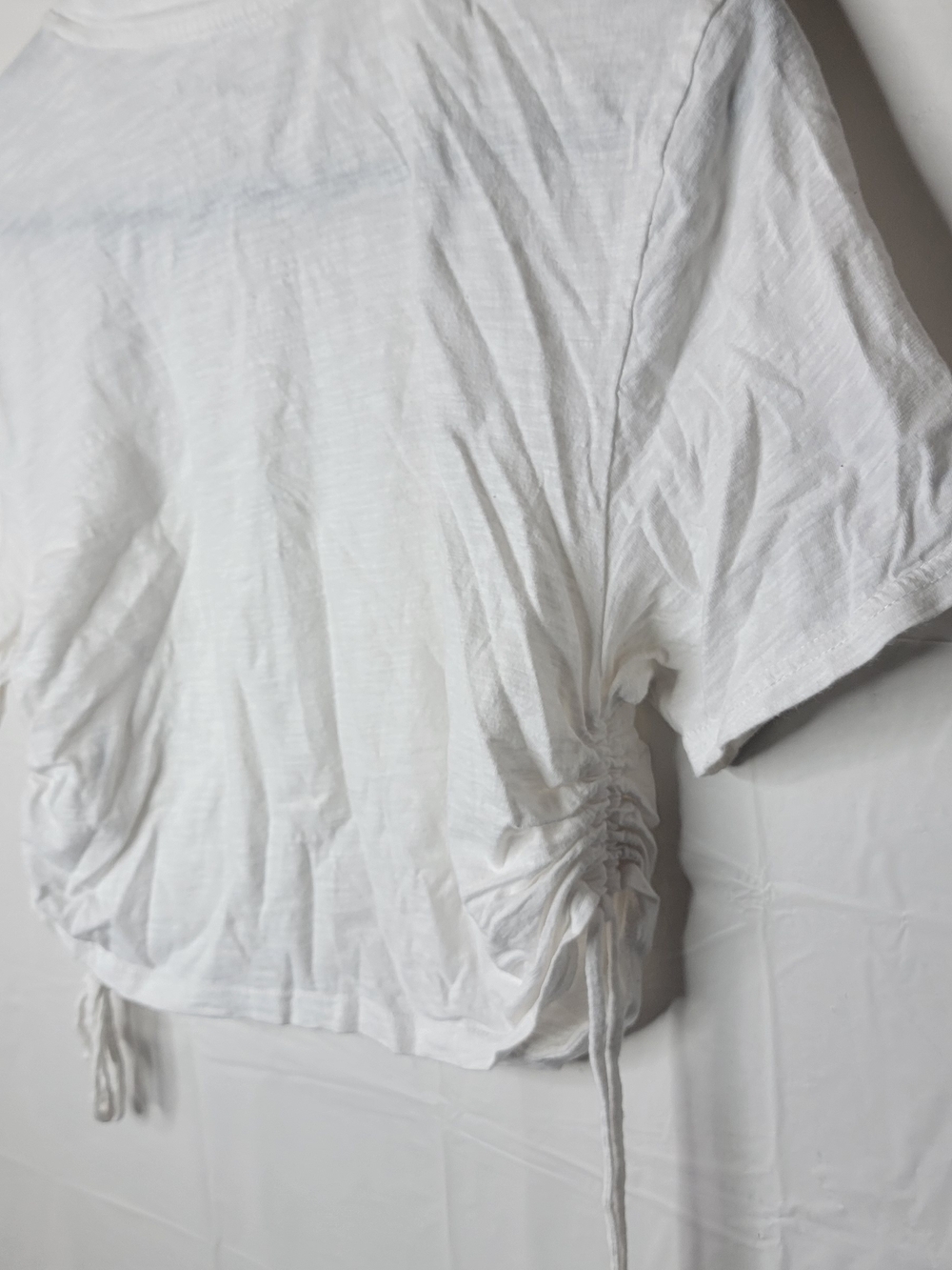 Universal Thread White Cropped Drawstring Tee - Picture 7 of 8